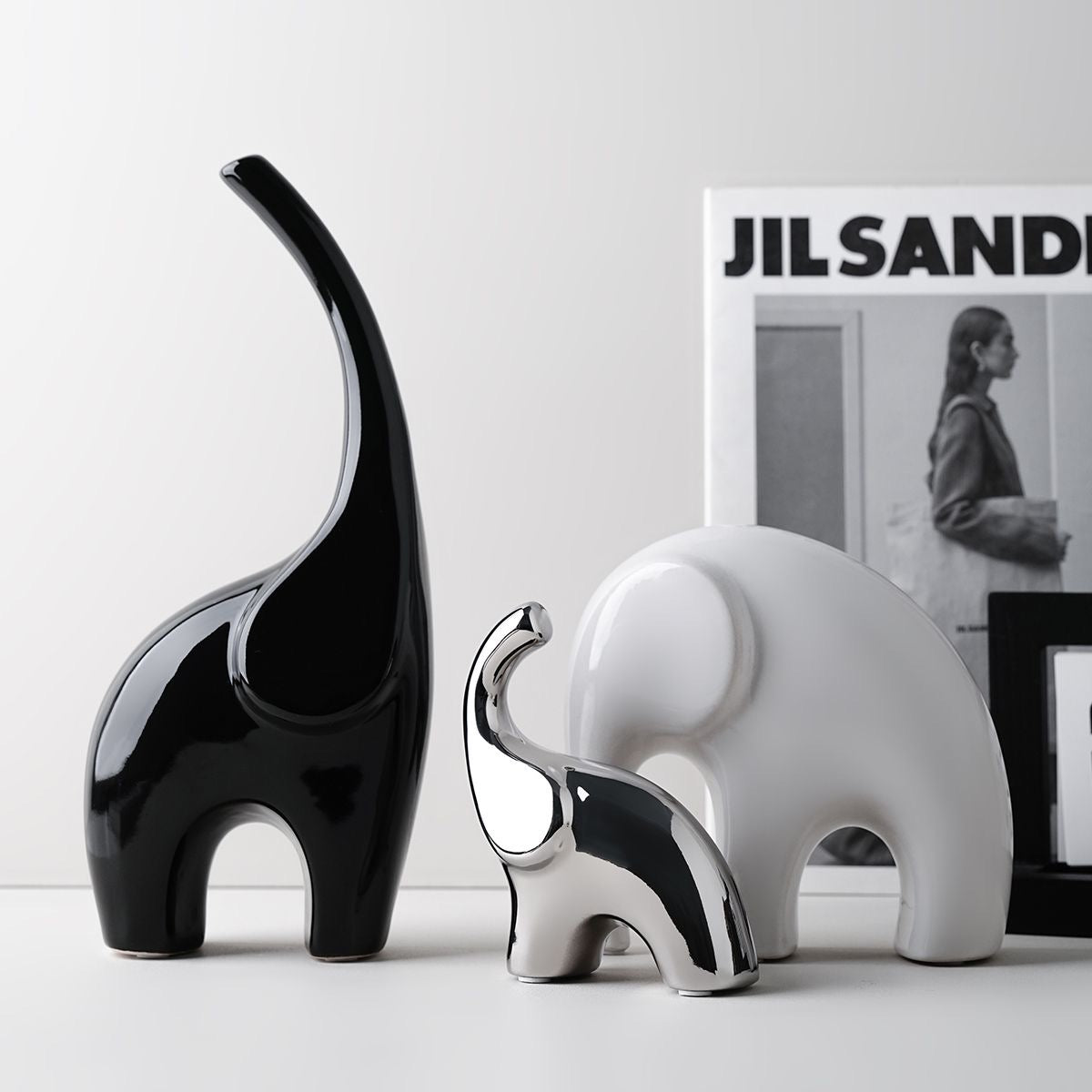 Harmony house elephant set (Black/White/Silver)