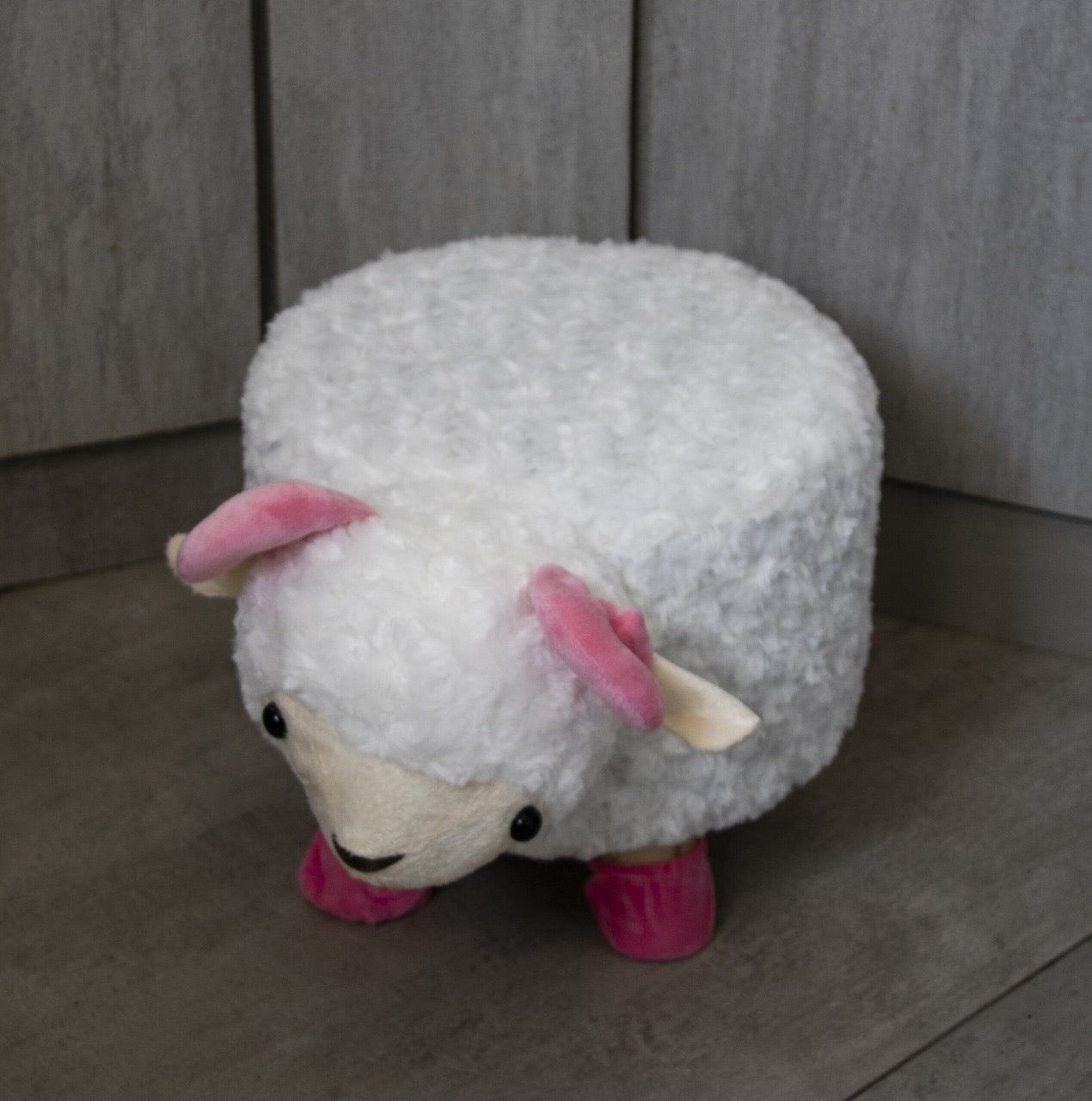 Soft lamb stool for kids