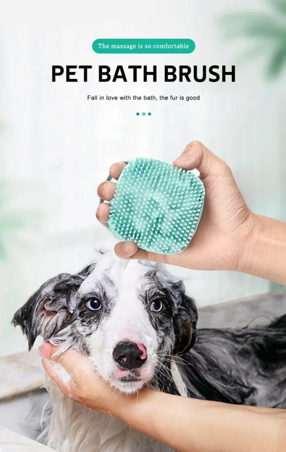 Silicon pet bath brush