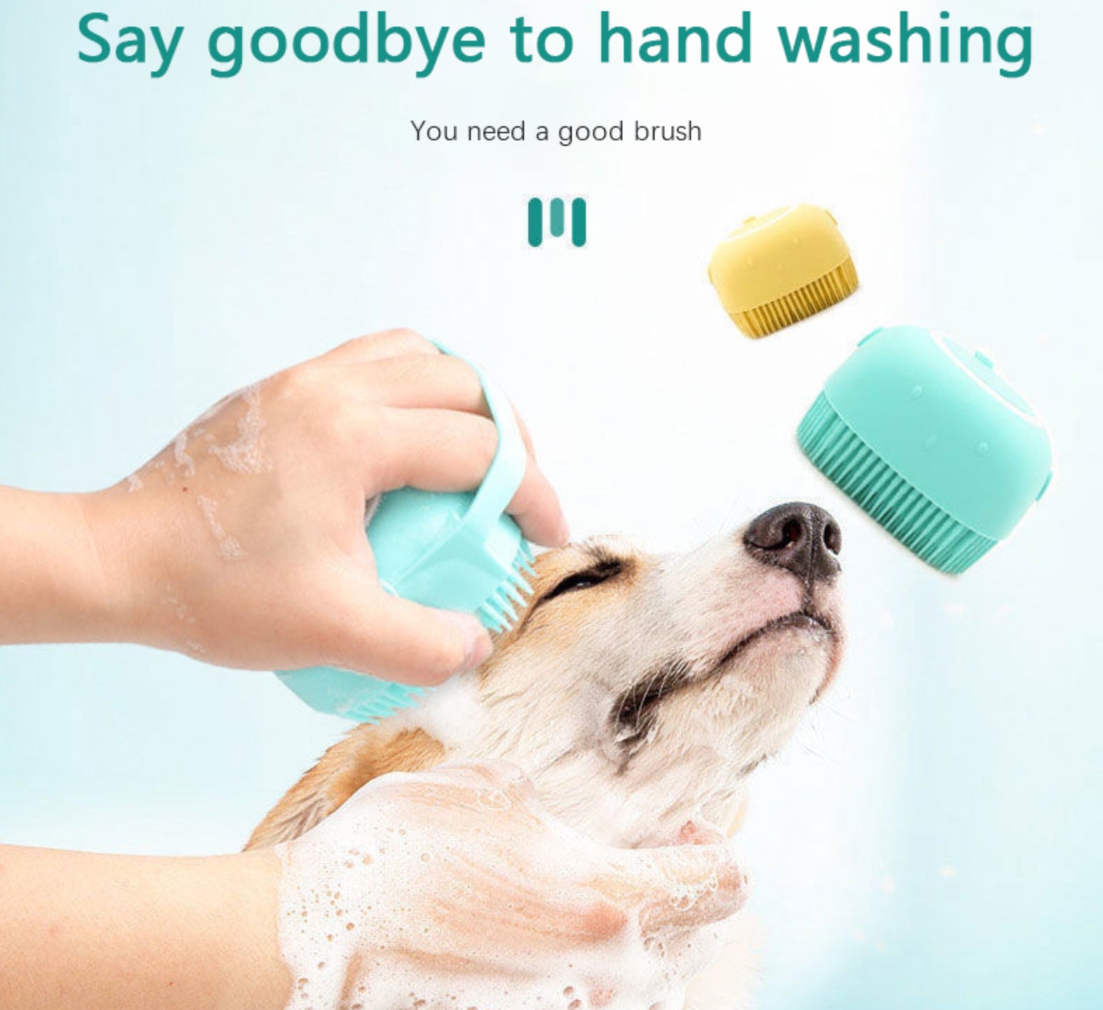 Silicon pet bath brush